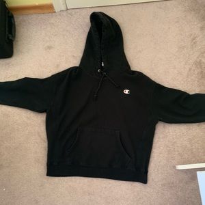 Oversized Black Champion hoodie